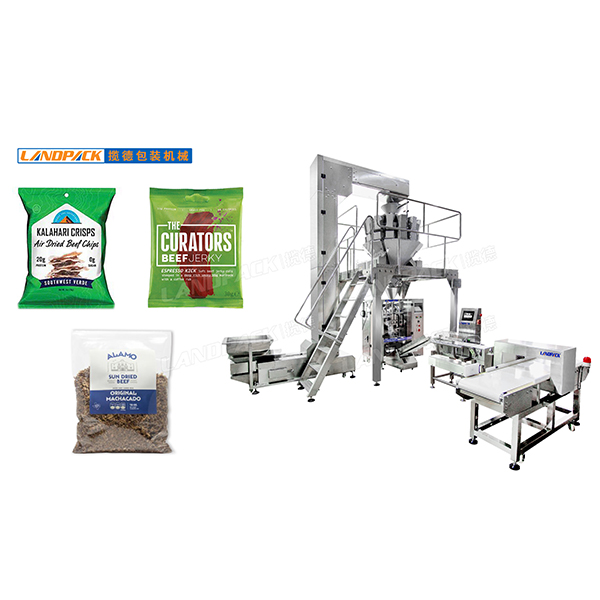 袋裝牛肉干包裝機視頻